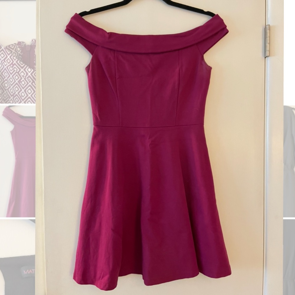 Lulus Off the Shoulder Skater Dress
